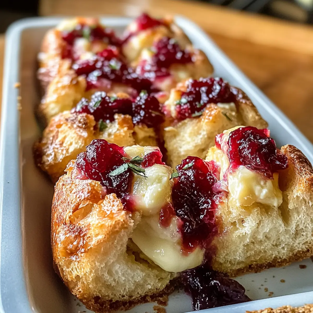 Cranberry Brie Zieh-Brot Bissen