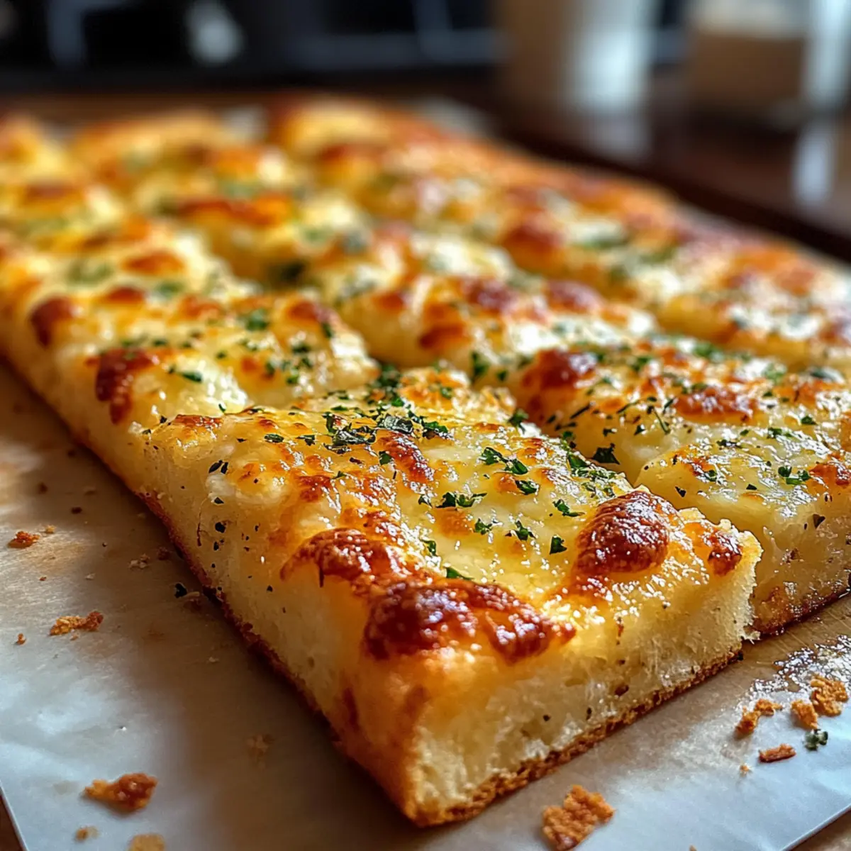 Glutenfreies Knoblauch-Pizzabrot