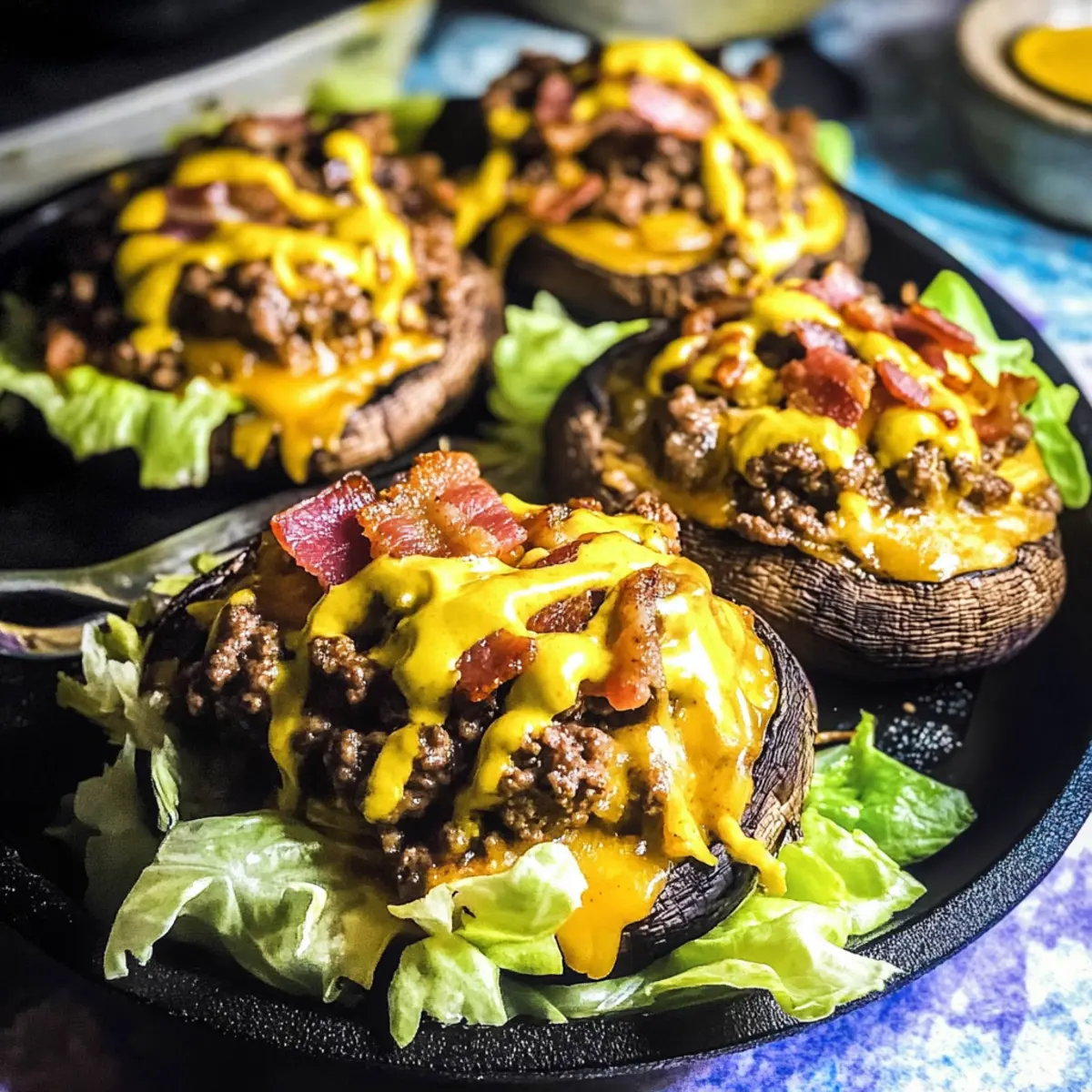 Keto Gefüllte Portobello-Pilze