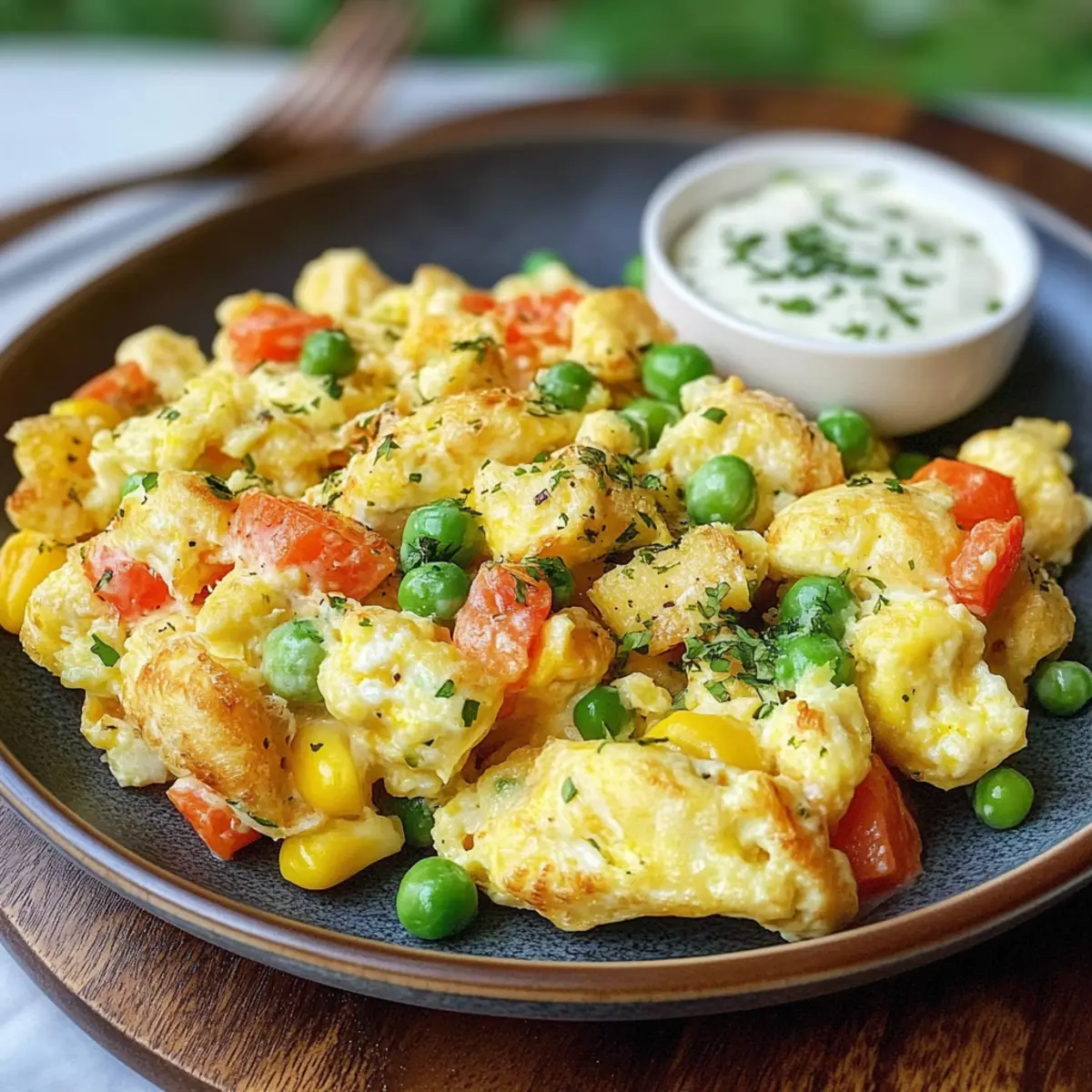 Gemüsepuffer mit Kräuter-Dip