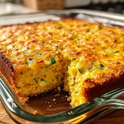 Käse Zucchini Maisbrot Auflauf