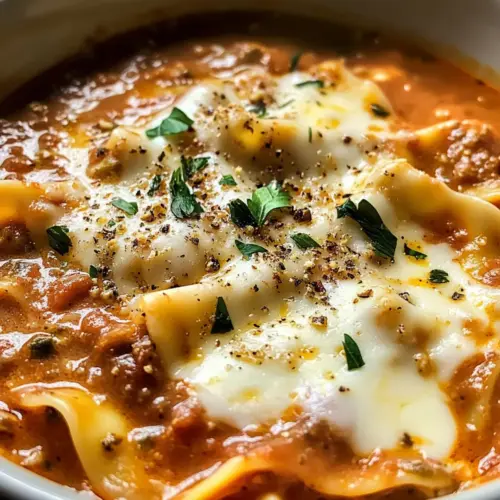 Einfache cremige Lasagna Suppe
