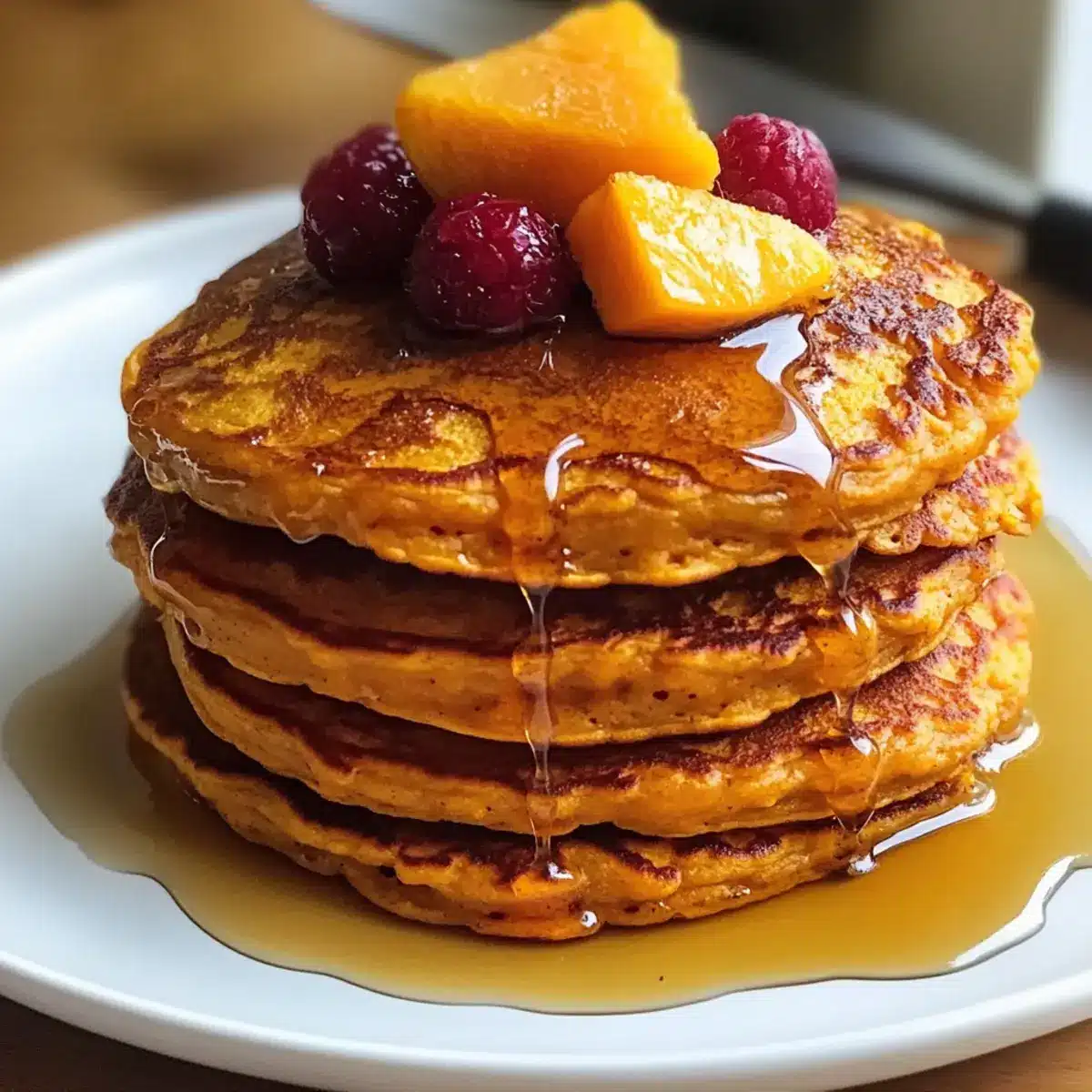 Flauschige Süßkartoffel-Pfannkuchen