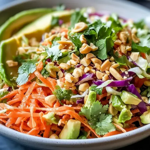Zerrissener Thai-Salat mit Avocado