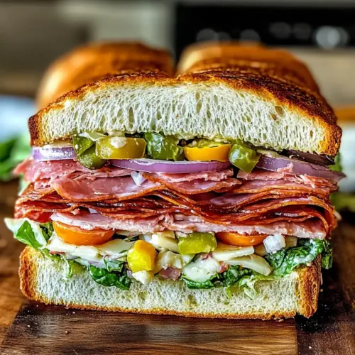 gehacktes italienisches Sandwich