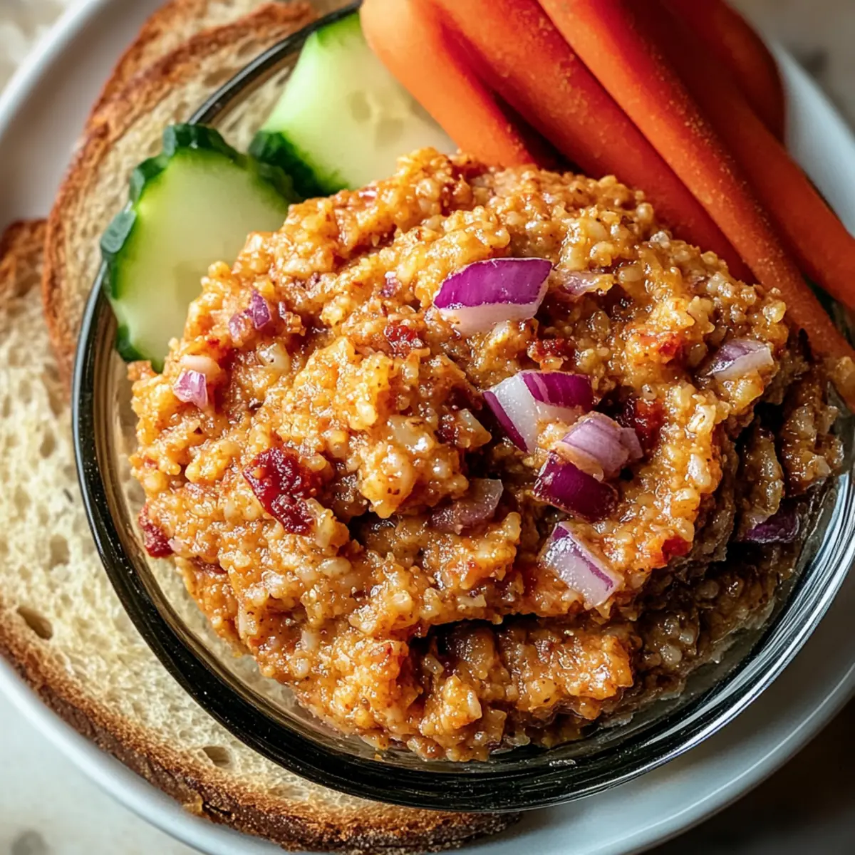 Veganes Mett aus Reiswaffeln