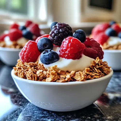 Gefrorene Joghurt-Granola-Becher