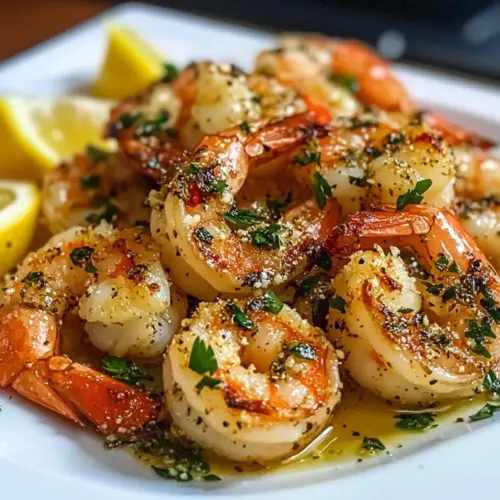 Knoblauch Parmesan geröstete Garnelen