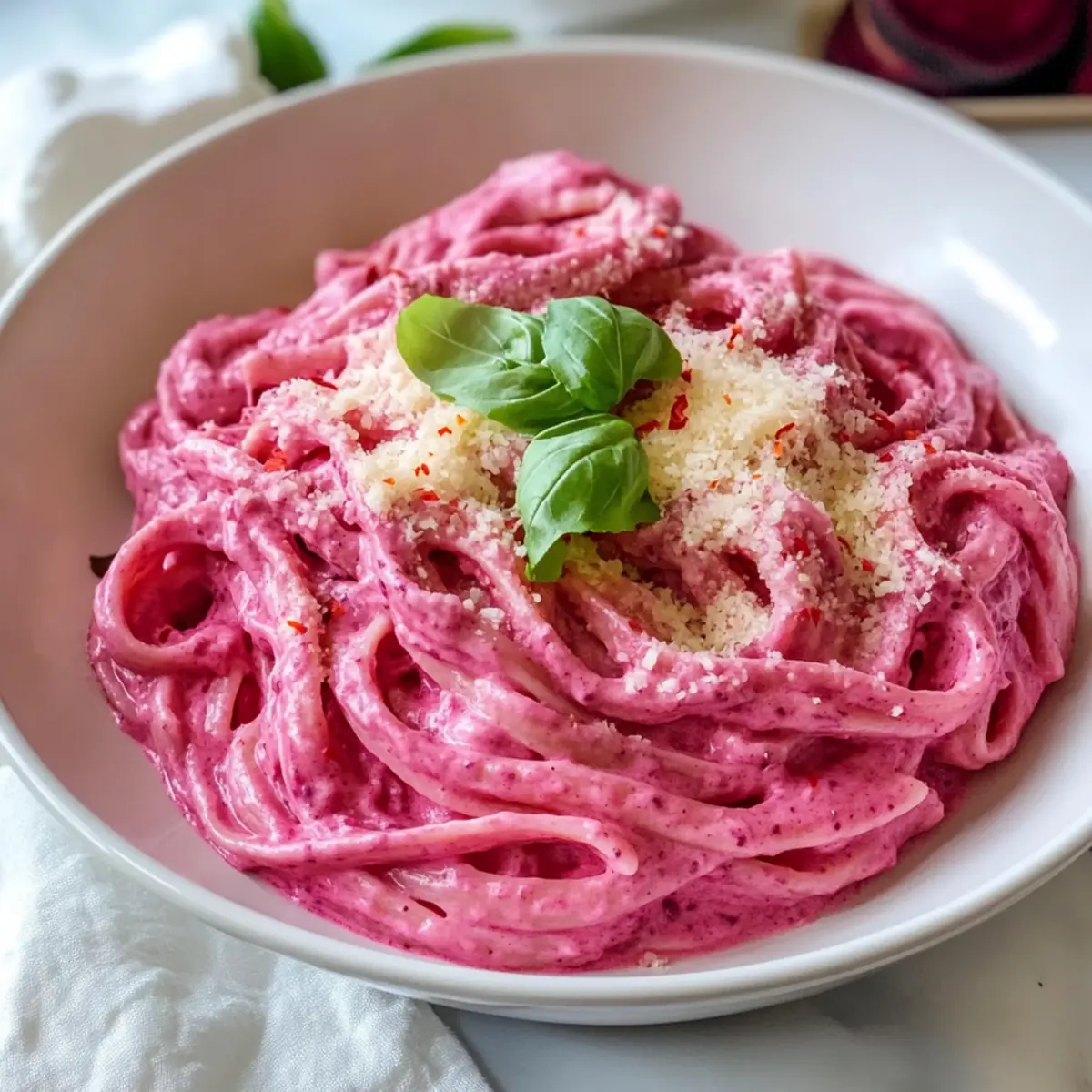 Gesunde Vegane Rosa Pasta