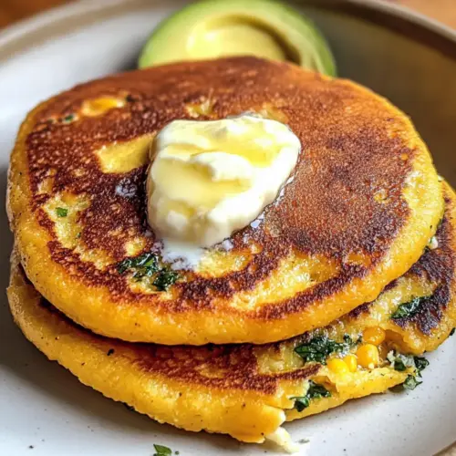 Venezolanische Süßmais Cachapas